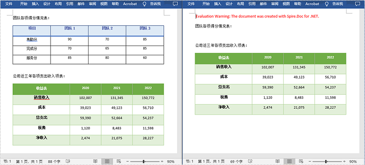 c# 删除 word 文档中的表格