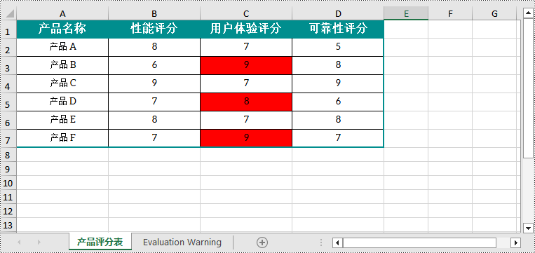 python 在 excel 中应用条件格式