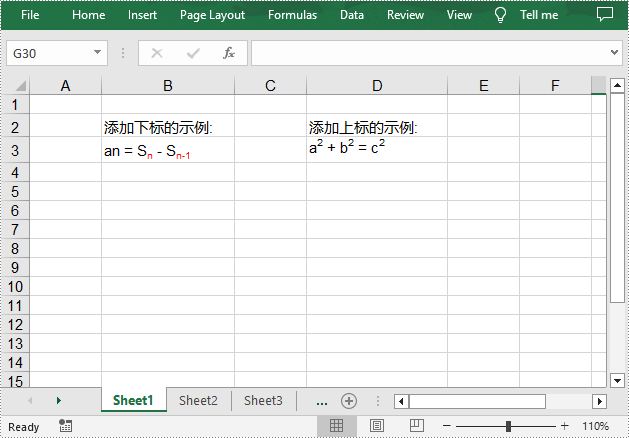 python 在 excel 中应用上标和下标