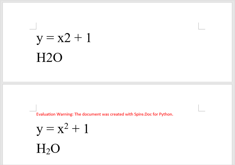 python 在 word 文档中插入上标和下标